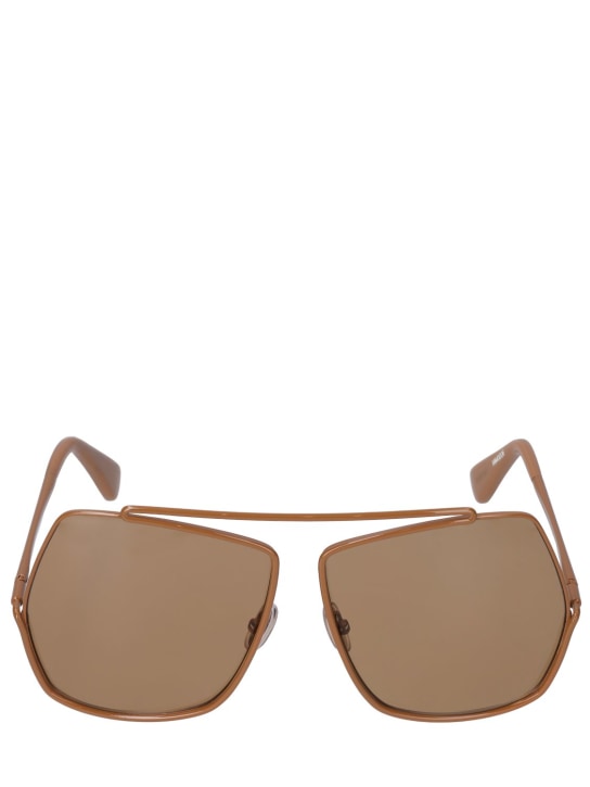 Max Mara: LVR Exclusive Elsa sunglasses - Camel - women_0 | Luisa Via Roma