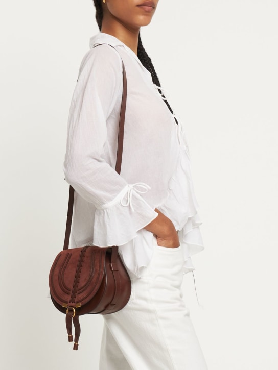 Chloé: Small Marcie leather shoulder bag - women_1 | Luisa Via Roma