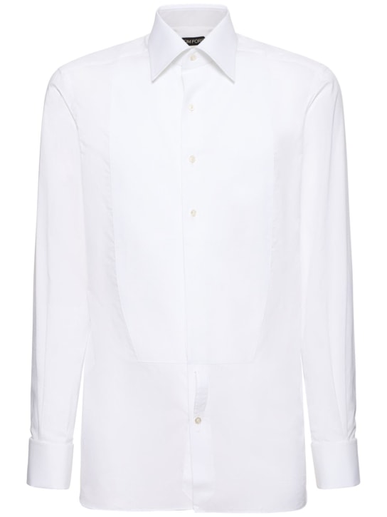 Tom Ford: コットンボイルシャツ - ホワイト - men_0 | Luisa Via Roma