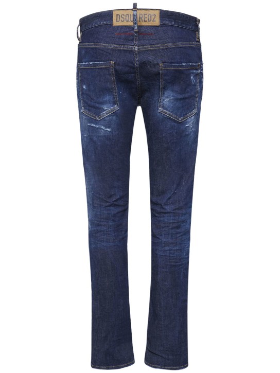 Dsquared2: Jeans Cool Guy in denim di cotone stretch - Navy - men_0 | Luisa Via Roma
