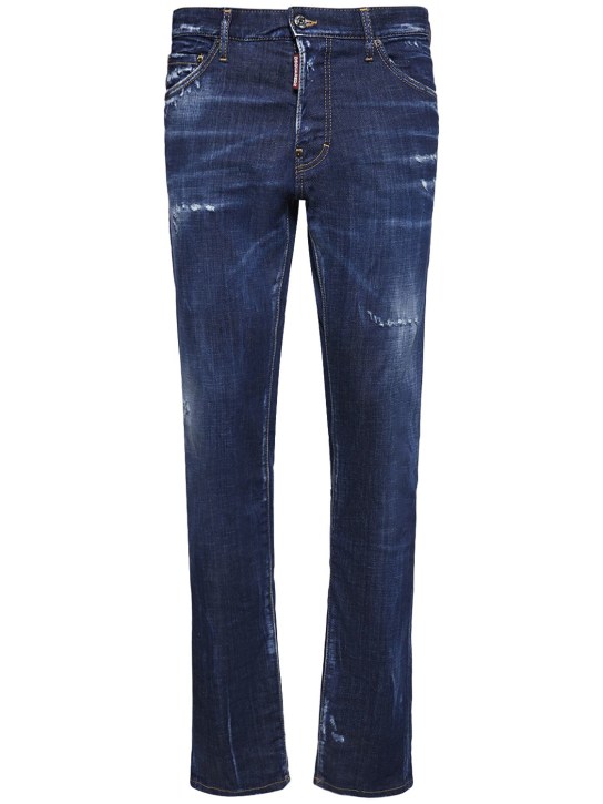 Dsquared2: Cool Guy stretch cotton denim jeans - Navy - men_0 | Luisa Via Roma