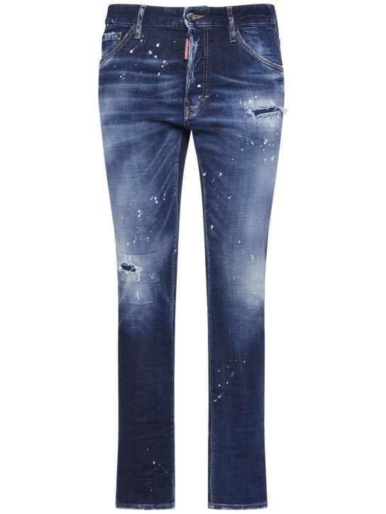 Dsquared2: Cool Guy stretch cotton denim jeans - Navy - men_0 | Luisa Via Roma