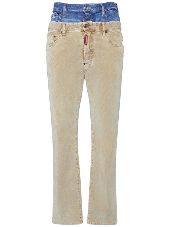 Dsquared2: 642 Twin Pack layered effect jeans - Walnut - men_0 | Luisa Via Roma