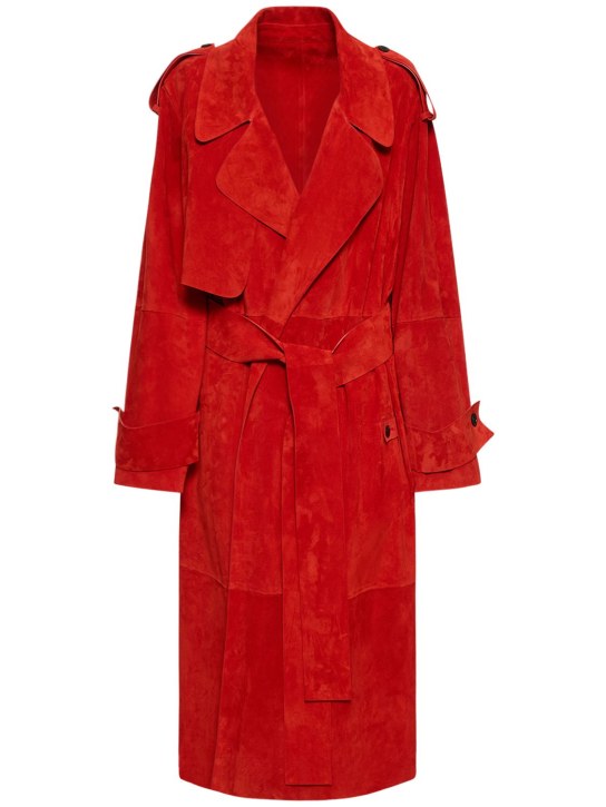 Ferragamo: LVR Exclusive Abrigo trench de ante - women_0 | Luisa Via Roma