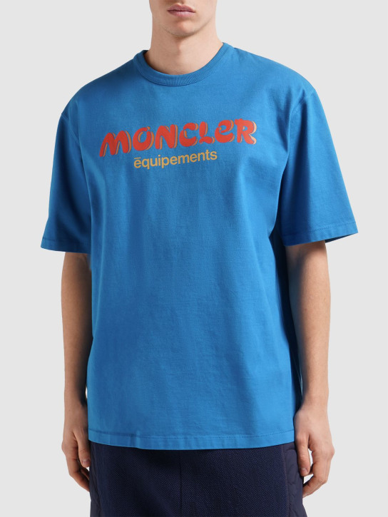 Moncler Genius: Moncler x Salehe Bembury棉质T恤 - 海军蓝 - men_1 | Luisa Via Roma