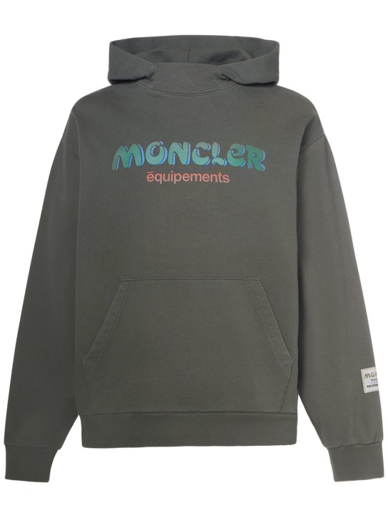 Moncler Genius: Moncler x Salehe Bembury cotton hoodie - Olive Green - men_0 | Luisa Via Roma