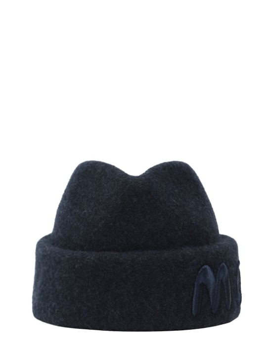 Moncler Genius: Moncler x Salehe Bembury wool felt hat - Lacivert - men_0 | Luisa Via Roma