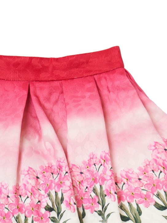 Monnalisa: Printed matelassé skirt - Kırmızı/Beyaz - kids-girls_1 | Luisa Via Roma