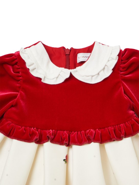 Monnalisa: Rose printed neoprene dress - Renkli - kids-girls_1 | Luisa Via Roma