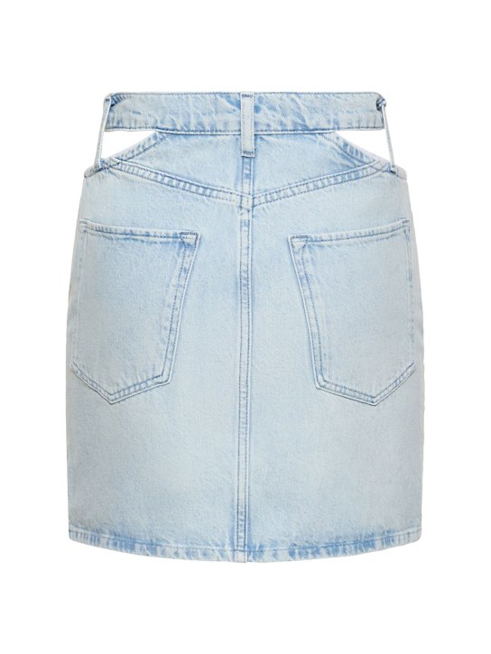 Triarchy: Minigonna vita alta Ms. Stone in denim - Blu - women_4 | Luisa Via Roma