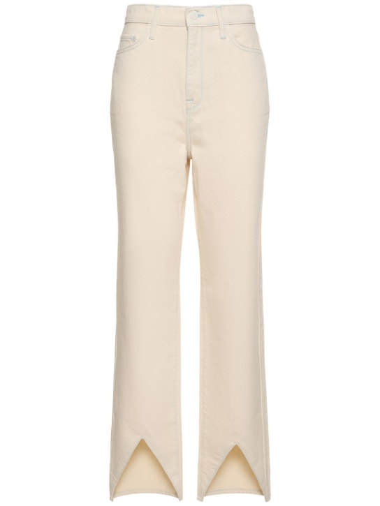 Triarchy: Ms. Hart high rise denim straight jeans - White - women_0 | Luisa Via Roma