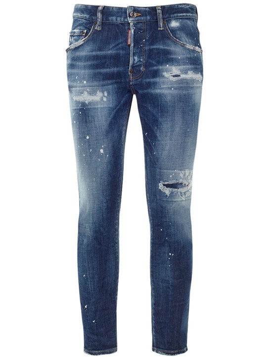Dsquared2: Jeans aus Stretch-Denim „Skater“ - Blau - men_0 | Luisa Via Roma