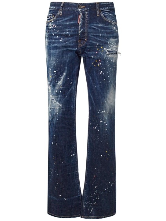 Dsquared2: Jeans Roadie de denim de algodón stretch - men_0 | Luisa Via Roma