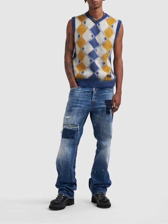 Dsquared2: Jeans Roadie de denim de algodón - men_1 | Luisa Via Roma