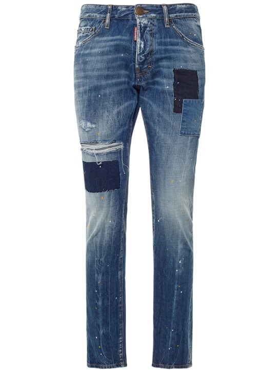 Dsquared2: Jeans Cool Guy in denim di cotone - Blu - men_0 | Luisa Via Roma