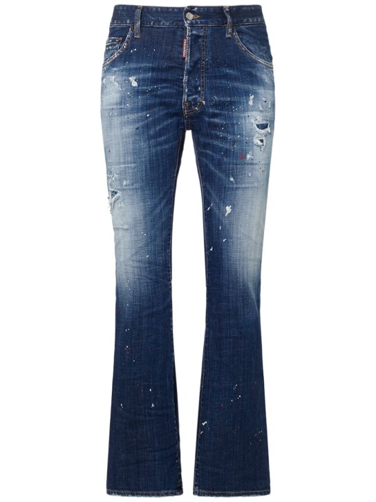 Dsquared2: Jeans de denim de algodón stretch - Azul - men_0 | Luisa Via Roma