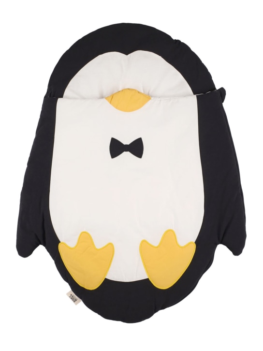 BABY BITES: Penguin cotton baby sleeping bag - Black/White - kids-boys_0 | Luisa Via Roma