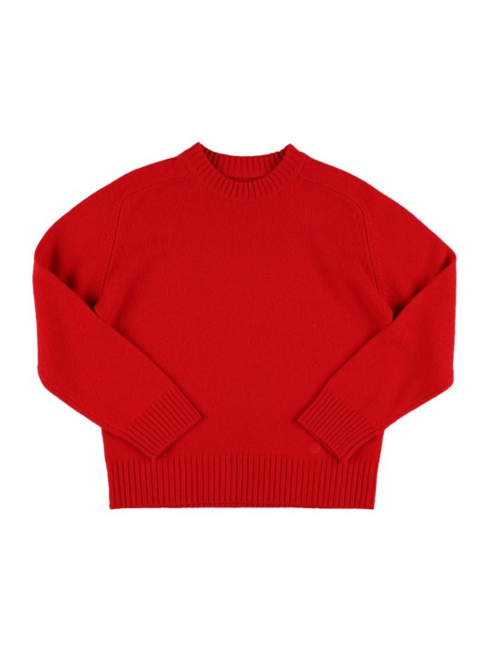 Loulou Studio: Cashmere sweater - Red - kids-boys_0 | Luisa Via Roma