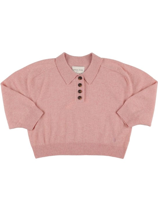 Loulou Studio: Oversize cashmere sweater - Heather Pink - kids-girls_0 | Luisa Via Roma