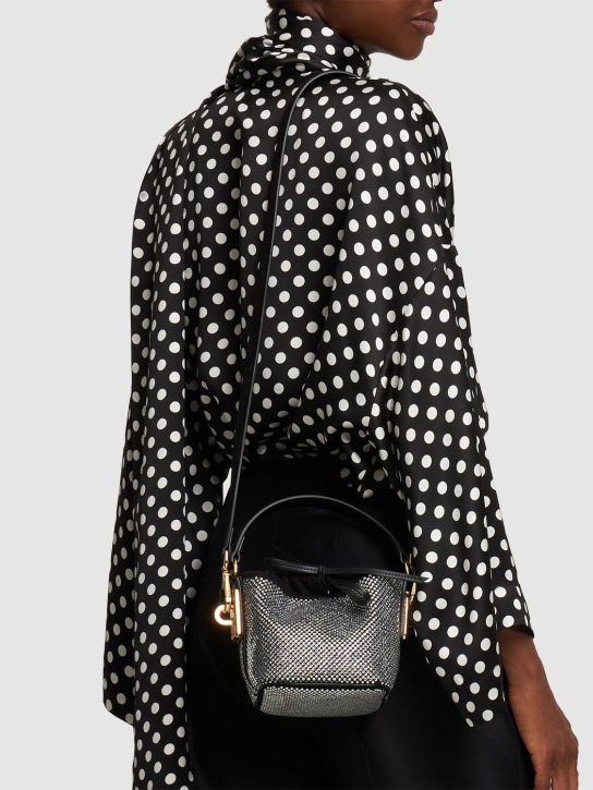 Alexandre Vauthier: Mini strass top handle bag - Kristal - women_1 | Luisa Via Roma