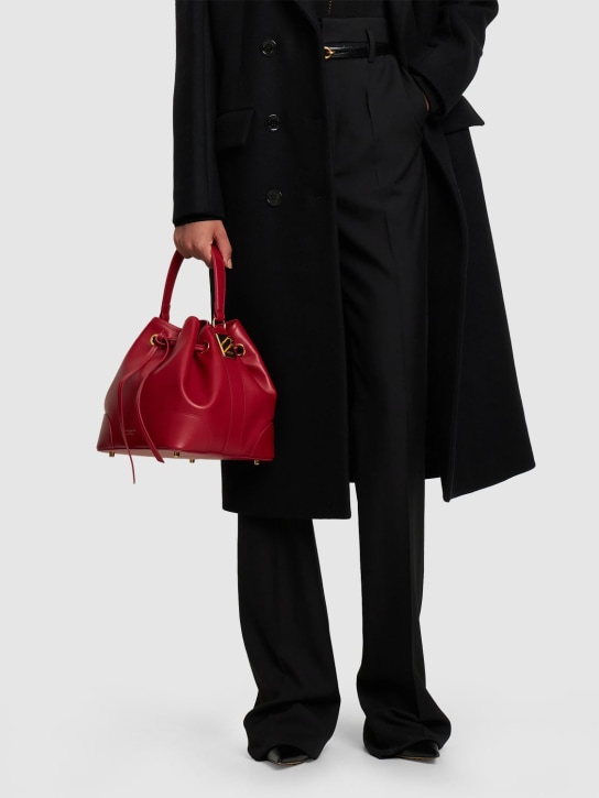 Alexandre Vauthier: Medium nappa leather top handle bag - Lampone - women_1 | Luisa Via Roma