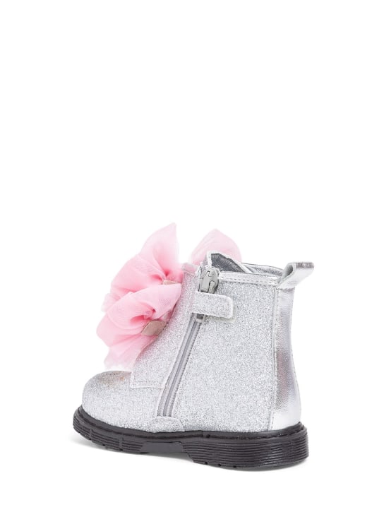 Monnalisa: Stivali glitter con zip e fiocco in tulle - kids-girls_2 | Luisa Via Roma