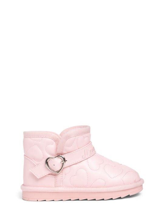 Monnalisa: 人工レザーブーツ - ピンク - kids-girls_0 | Luisa Via Roma