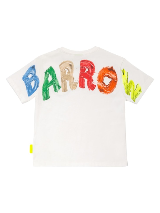 Barrow: T-shirt manches courtes en jersey de coton imprimé - kids-boys_0 | Luisa Via Roma