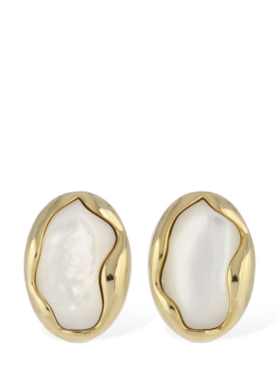 Chloé: Sybil pearl stud earrings - women_0 | Luisa Via Roma