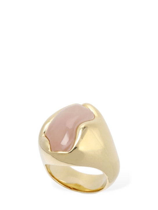Chloé: Sybil quartz ring - Pink/Gold - women_0 | Luisa Via Roma