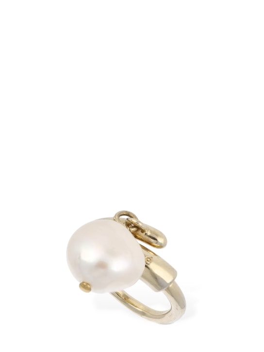 Chloé: Darcey pearl ring - Gold/Weiß - women_0 | Luisa Via Roma