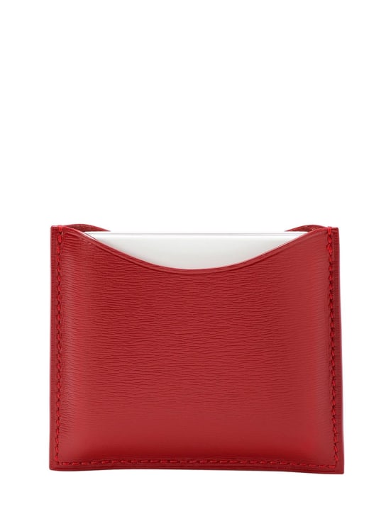 La Bouche Rouge Paris: Refillable Fine Leather Compact Case - Red - beauty-women_0 | Luisa Via Roma