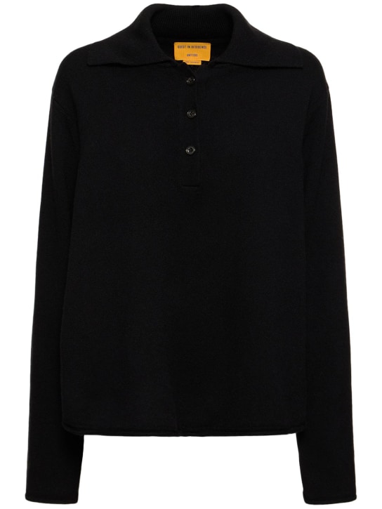 Guest In Residence: Everyday cashmere polo - Black - women_0 | Luisa Via Roma