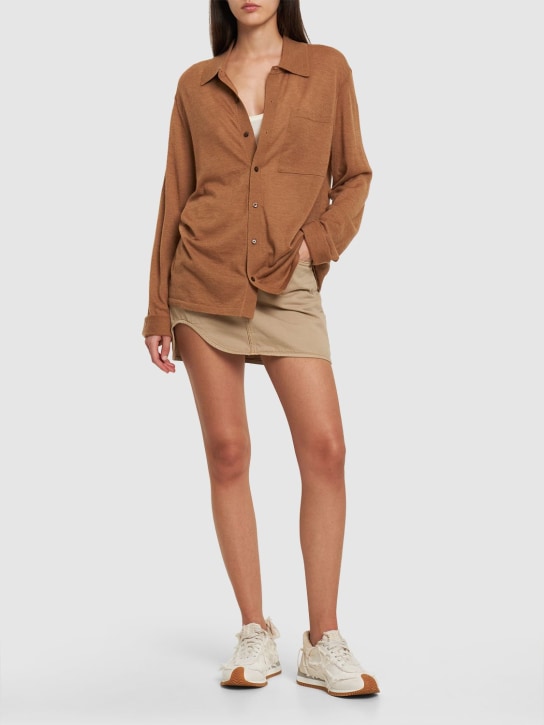 Guest In Residence: Showtime cashmere shirt - Brown - women_1 | Luisa Via Roma