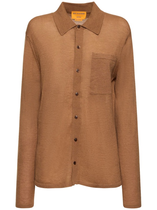 Guest In Residence: Showtime cashmere shirt - Braun - women_0 | Luisa Via Roma