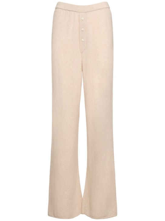 Guest In Residence: Everywear cashmere knitted pants - Beige - women_0 | Luisa Via Roma