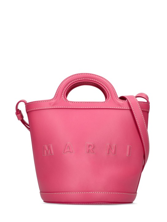 Marni: Mini leather bucket bag - women_0 | Luisa Via Roma