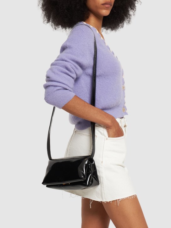 Marni: Small Prisma faux patent leather bag - women_1 | Luisa Via Roma