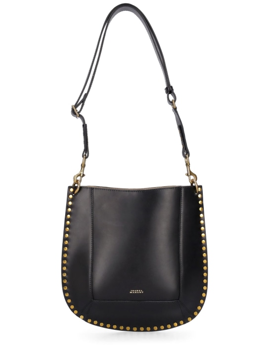 Isabel Marant: Oskan soft leather shoulder bag - Black - women_0 | Luisa Via Roma