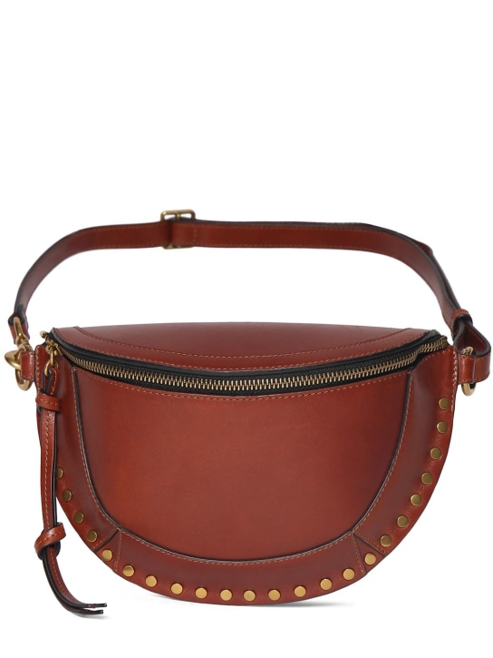 Isabel Marant: Skano studded leather shoulder bag - Konyak - women_0 | Luisa Via Roma