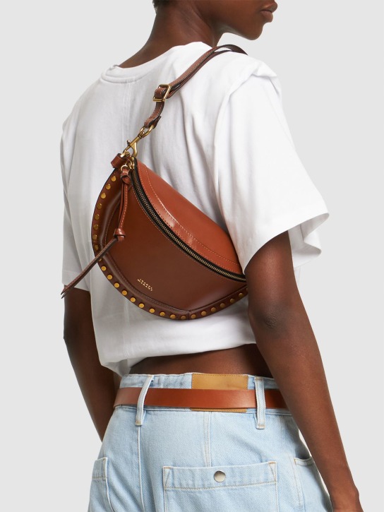 Isabel Marant: Skano studded leather shoulder bag - women_1 | Luisa Via Roma