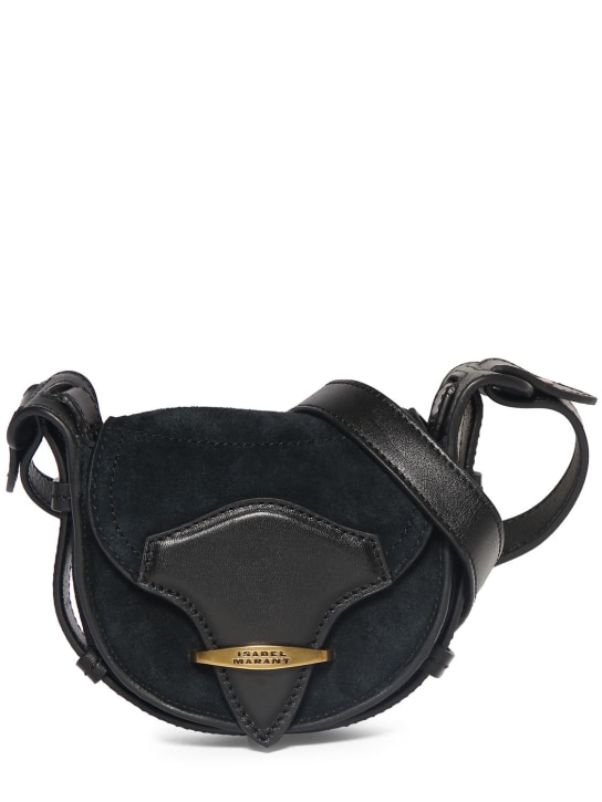 Isabel Marant: Mini Botsy suede shoulder bag - Black - women_0 | Luisa Via Roma