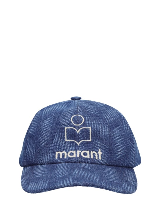 Isabel Marant: Gorra de algodón - Azul - women_0 | Luisa Via Roma