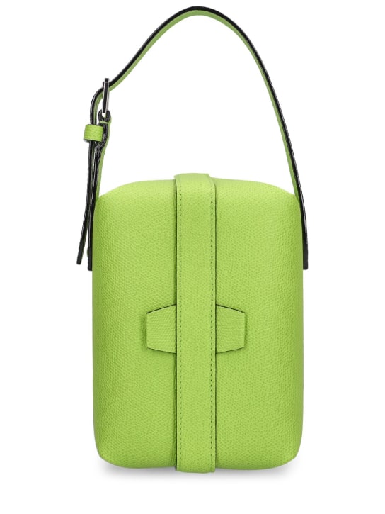 Valextra: Tric Trac leather top handle bag - Mela - women_0 | Luisa Via Roma