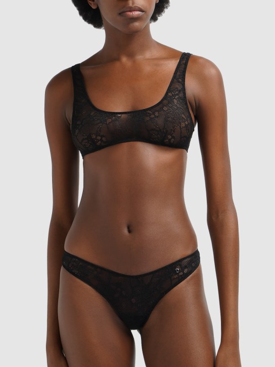 Dsquared2: Lace thong - Black - women_1 | Luisa Via Roma
