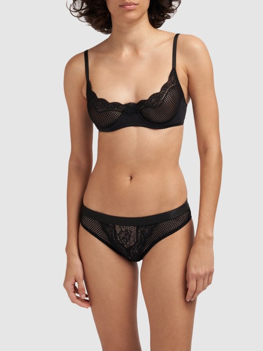 Dsquared2: Lace & jersey briefs - Black - women_1 | Luisa Via Roma