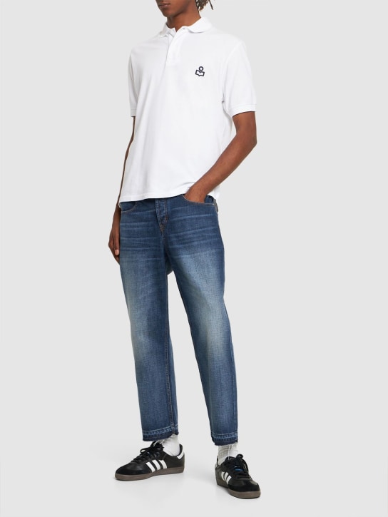 Marant: Jeans de denim de algodón - Azul - men_1 | Luisa Via Roma