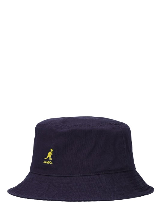 Kangol: Washed cotton bucket hat - Navy - men_1 | Luisa Via Roma