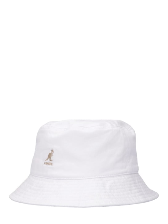 Kangol: Washed cotton bucket hat - White - men_1 | Luisa Via Roma