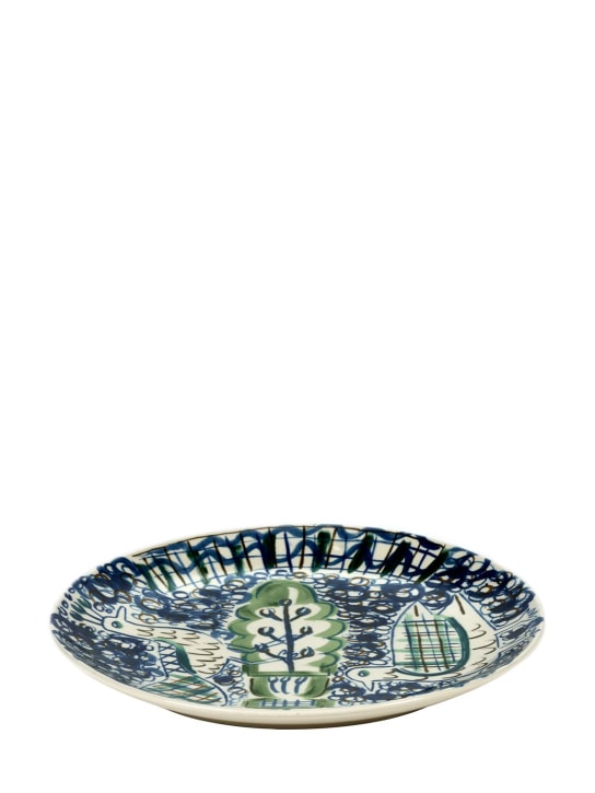 Serax: 34cm Japanese Kimonos round plate - Mavi/Yeşil - ecraft_0 | Luisa Via Roma